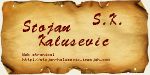 Stojan Kalušević vizit kartica